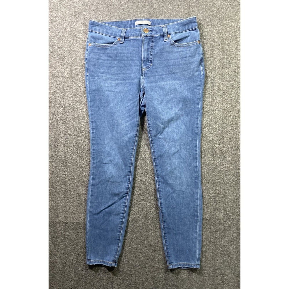 Lauren Conrad Women Jeans Blue Denim Skinny Leg Stretch Mid Rise Size 10
